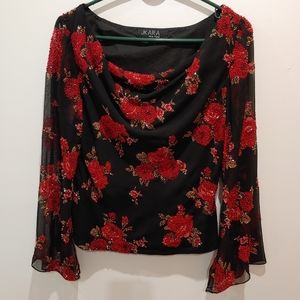 J Kara beautifully beaded top